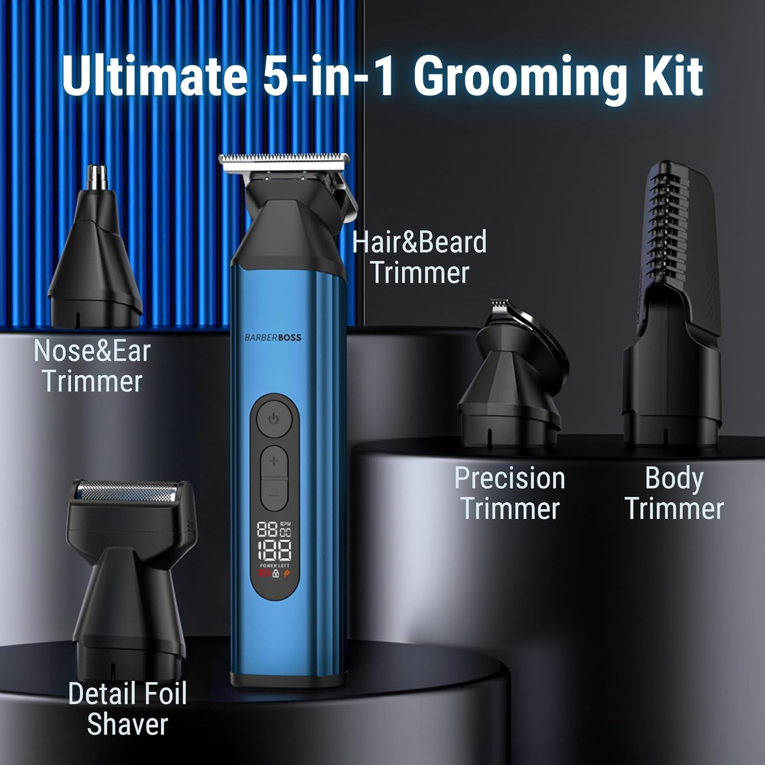 BarberBoss 5-in-1 Baardtrimmer Heren | 34% Korting