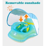 Zwemband Baby Sonnenda UPF50+ met Zonnedak & Afneembare Zwemhulp - 28% Korting