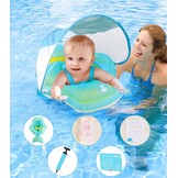 Zwemband Baby Sonnenda UPF50+ met Zonnedak & Afneembare Zwemhulp - 28% Korting