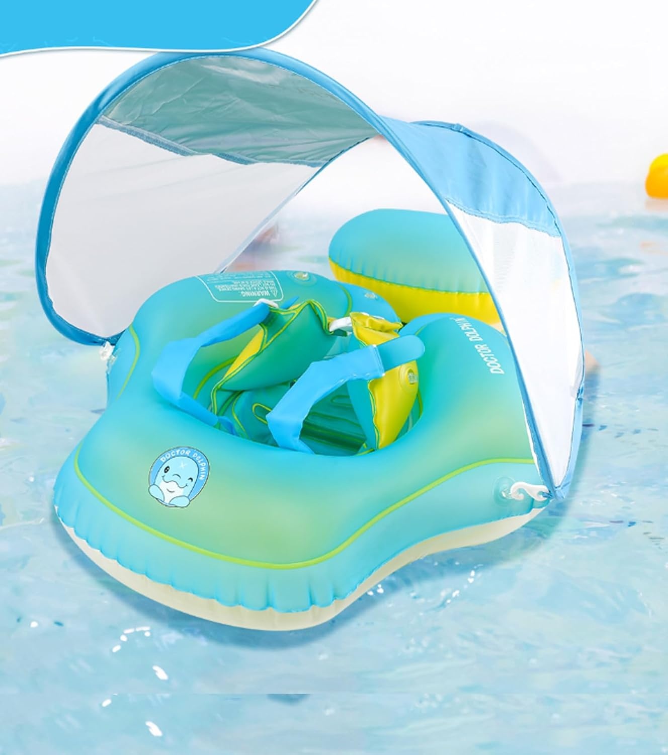 Zwemband Baby Sonnenda UPF50+ met Zonnedak & Afneembare Zwemhulp - 28% Korting