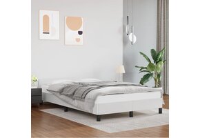 VidaXL Wit Kunstleren Bedframe 120x190cm - 41% Korting