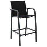 vidaXL Tuinbarstoelen (2 stuks) - Textileen Zwart - 35% Korting