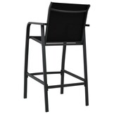 vidaXL Tuinbarstoelen (2 stuks) - Textileen Zwart - 35% Korting