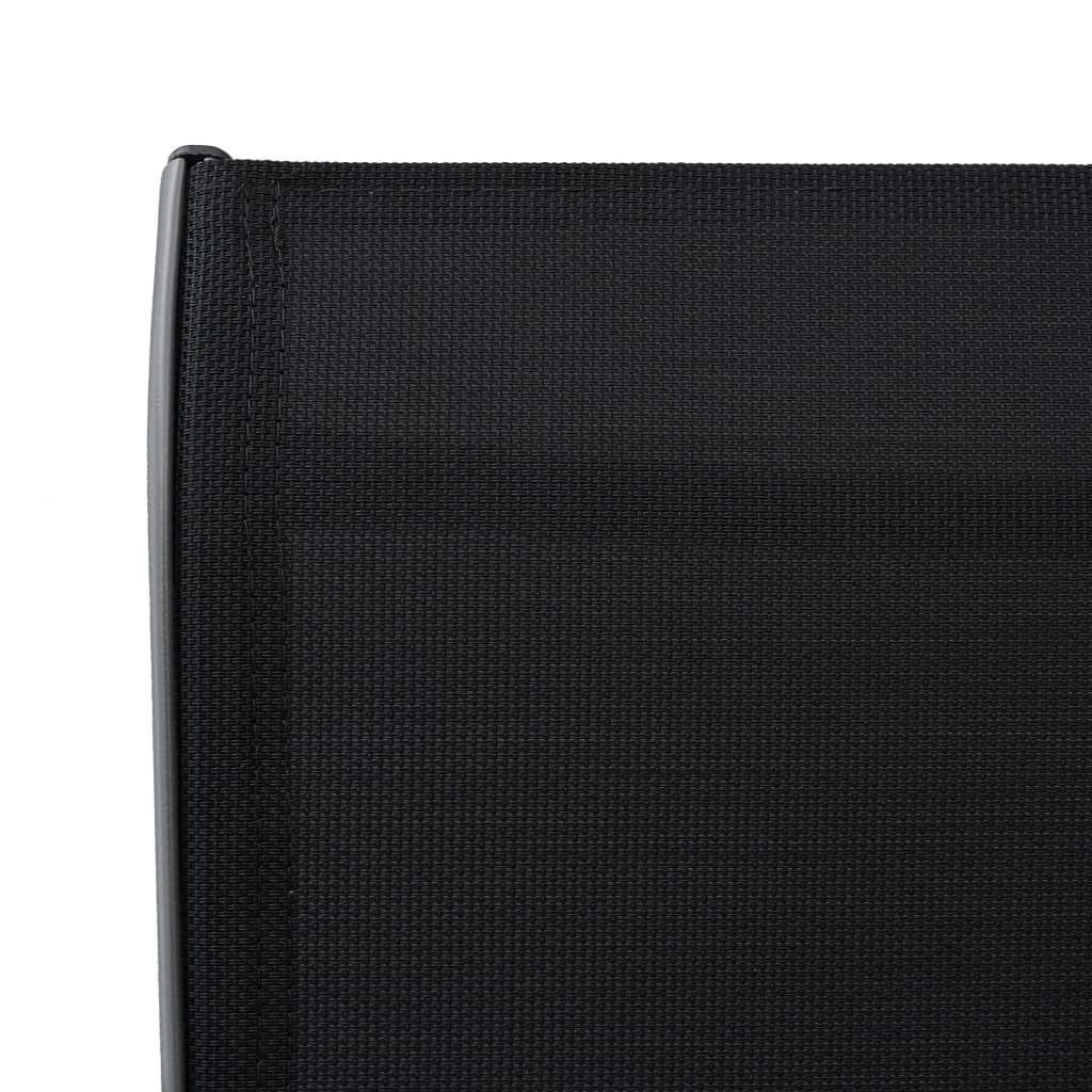 vidaXL Tuinbarstoelen (2 stuks) - Textileen Zwart - 35% Korting
