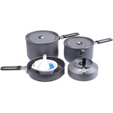 Fire-Maple Feast 4 kampeerkookgereiset Kookset voor buiten met pot, ketel, pan, kommen en spatel Keukengerei voor 4 personen, backpacken, trekking, wandelen, vissen, picknick