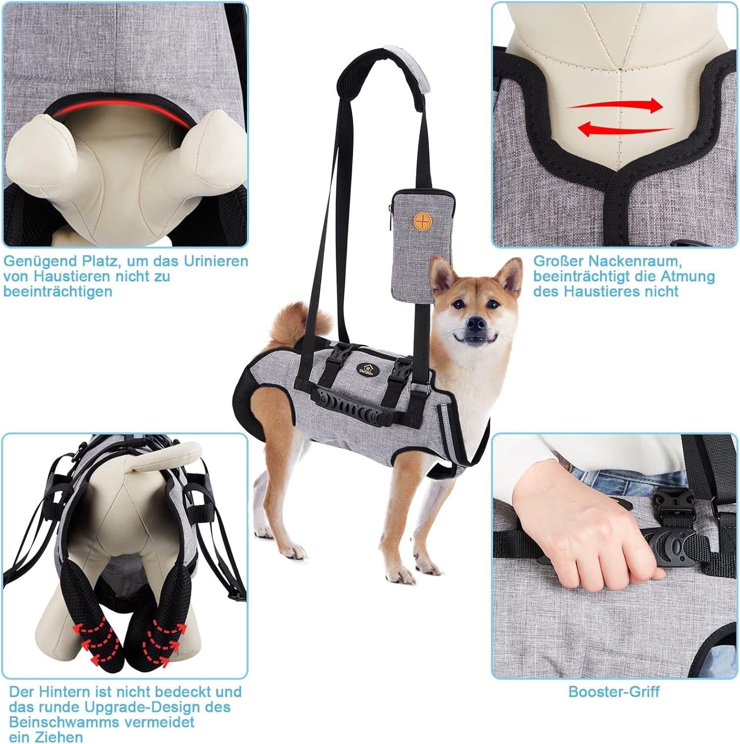 Honden Draagharnas XXL Grijs: Comfort & Veiligheid - 34% Korting