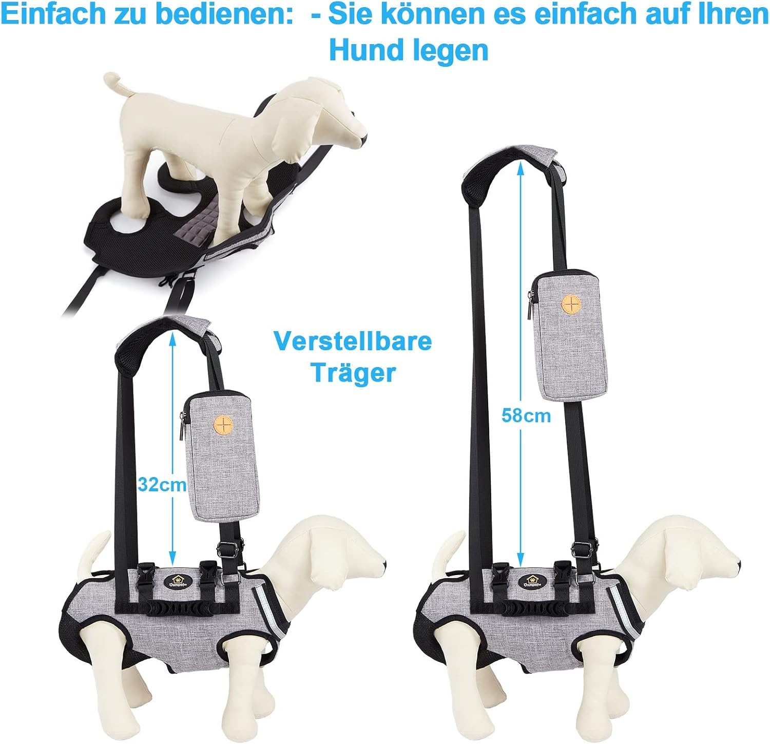 Honden Draagharnas XXL Grijs: Comfort & Veiligheid - 34% Korting