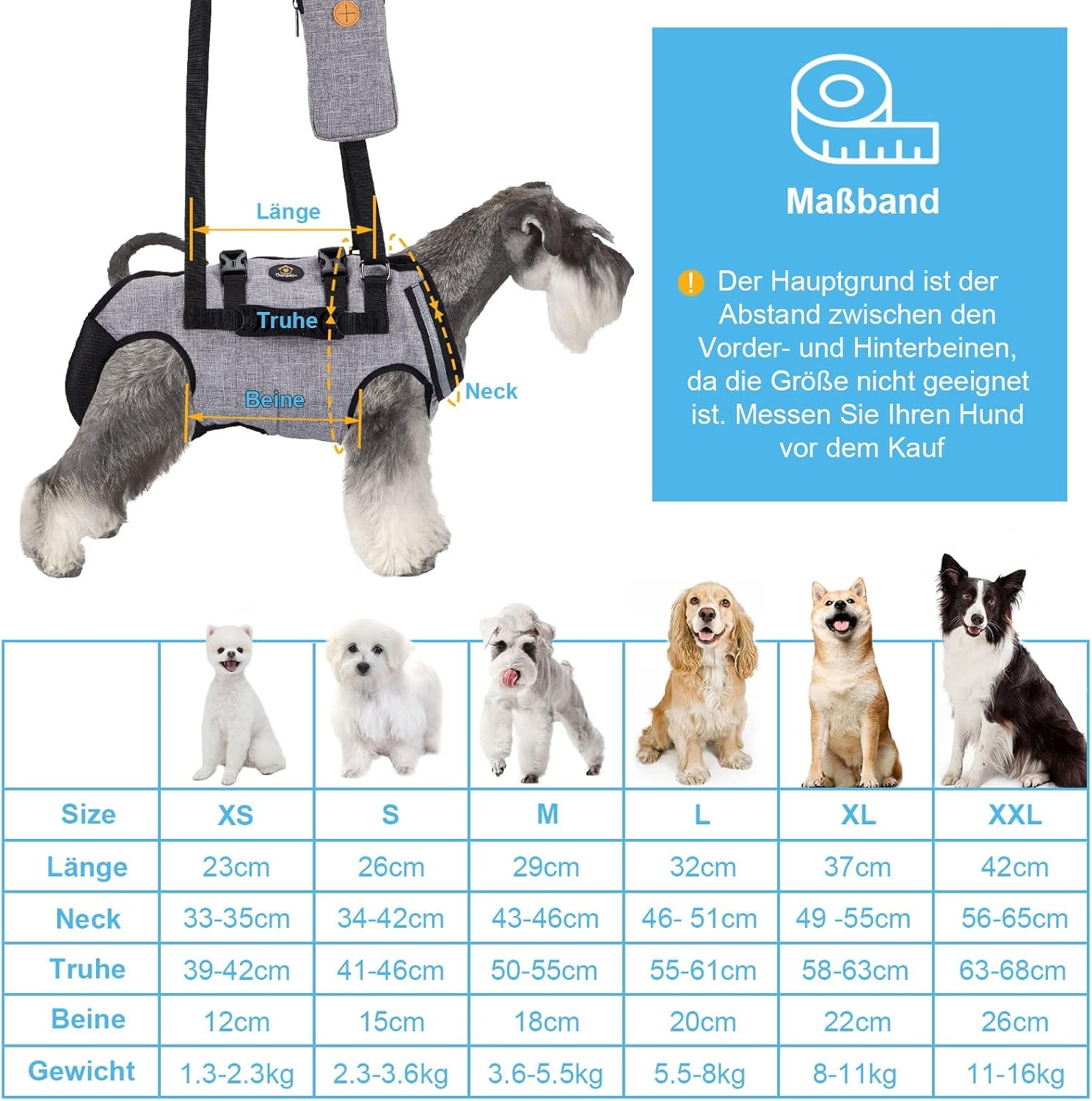 Honden Draagharnas XXL Grijs: Comfort & Veiligheid - 34% Korting