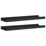 vidaXL Fotoplanken 2 stuks 40x9x3 cm Zwart - 73% Korting