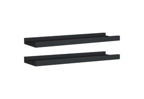 vidaXL Fotoplanken Set 2x 40cm Zwart MDF - 71% Korting