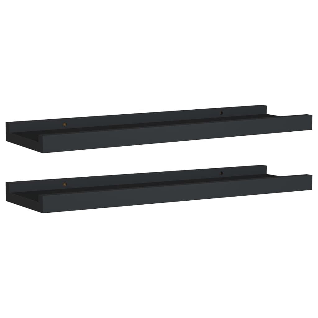 vidaXL Fotoplanken 2 stuks 40x9x3 cm Zwart - 73% Korting