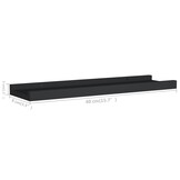 vidaXL Fotoplanken 2 stuks 40x9x3 cm Zwart - 73% Korting