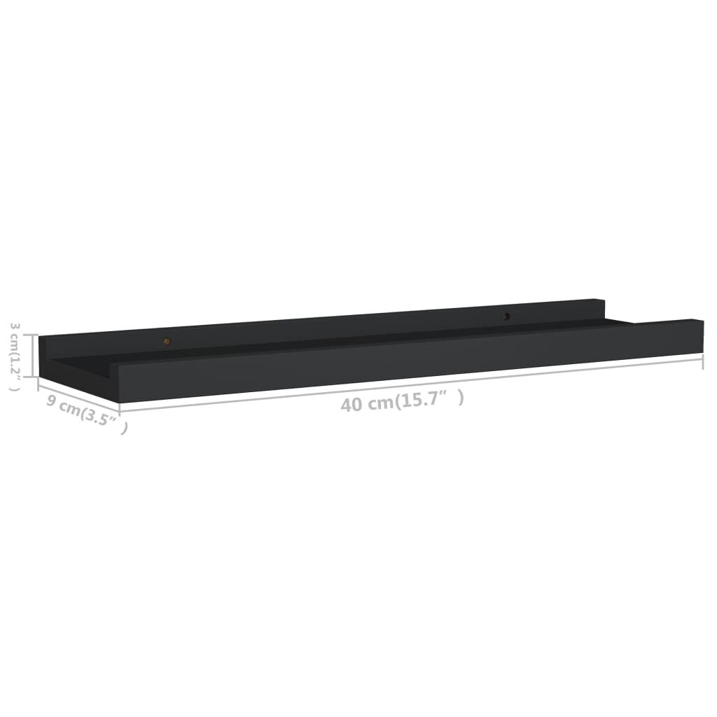 vidaXL Fotoplanken 2 stuks 40x9x3 cm Zwart - 73% Korting