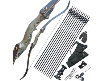 EinMAIQi Recurveboog Set 60 inch - 60 lb - Geschikt voor Rechtshandigen