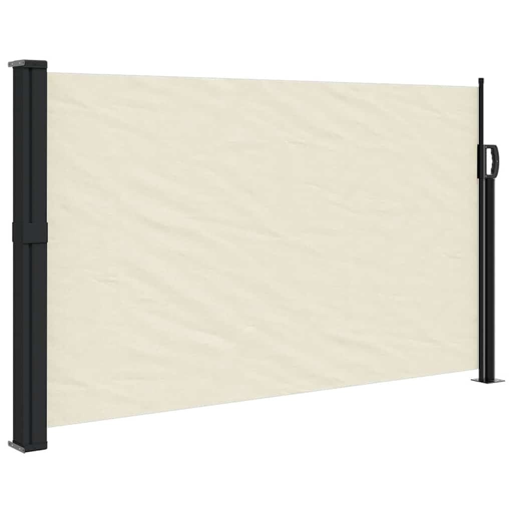 vidaXL Windscherm uittrekbaar 120x500 cm crèmekleurig