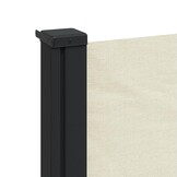 vidaXL Windscherm uittrekbaar 120x500 cm crèmekleurig