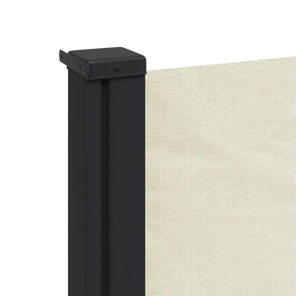 vidaXL Windscherm uittrekbaar 120x500 cm crèmekleurig
