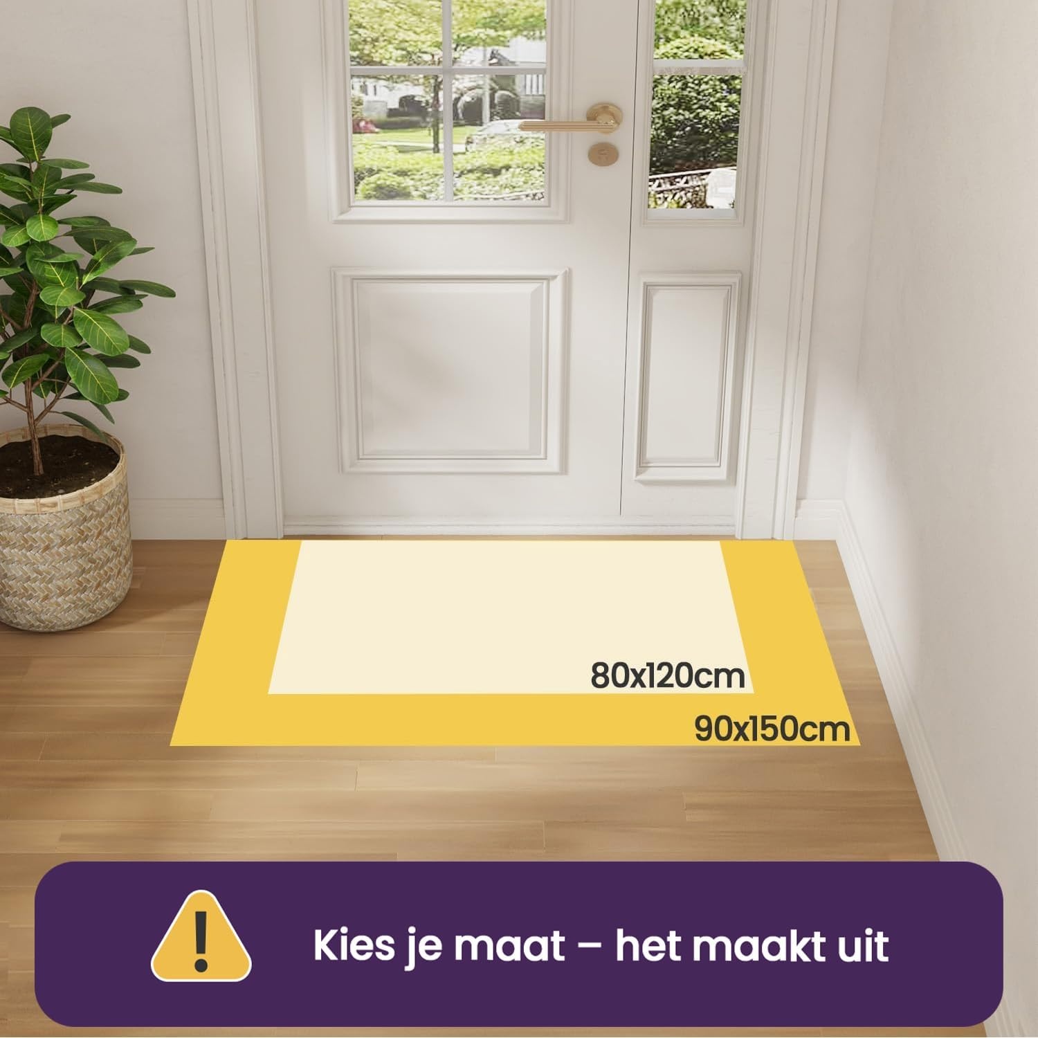DEXI Deurmat 90 x 150 cm, antislip droogloopmat voor binnen en buiten, super absorberend entreetapijt, machinewasbaar, zachte vloermat, zwart-grijs