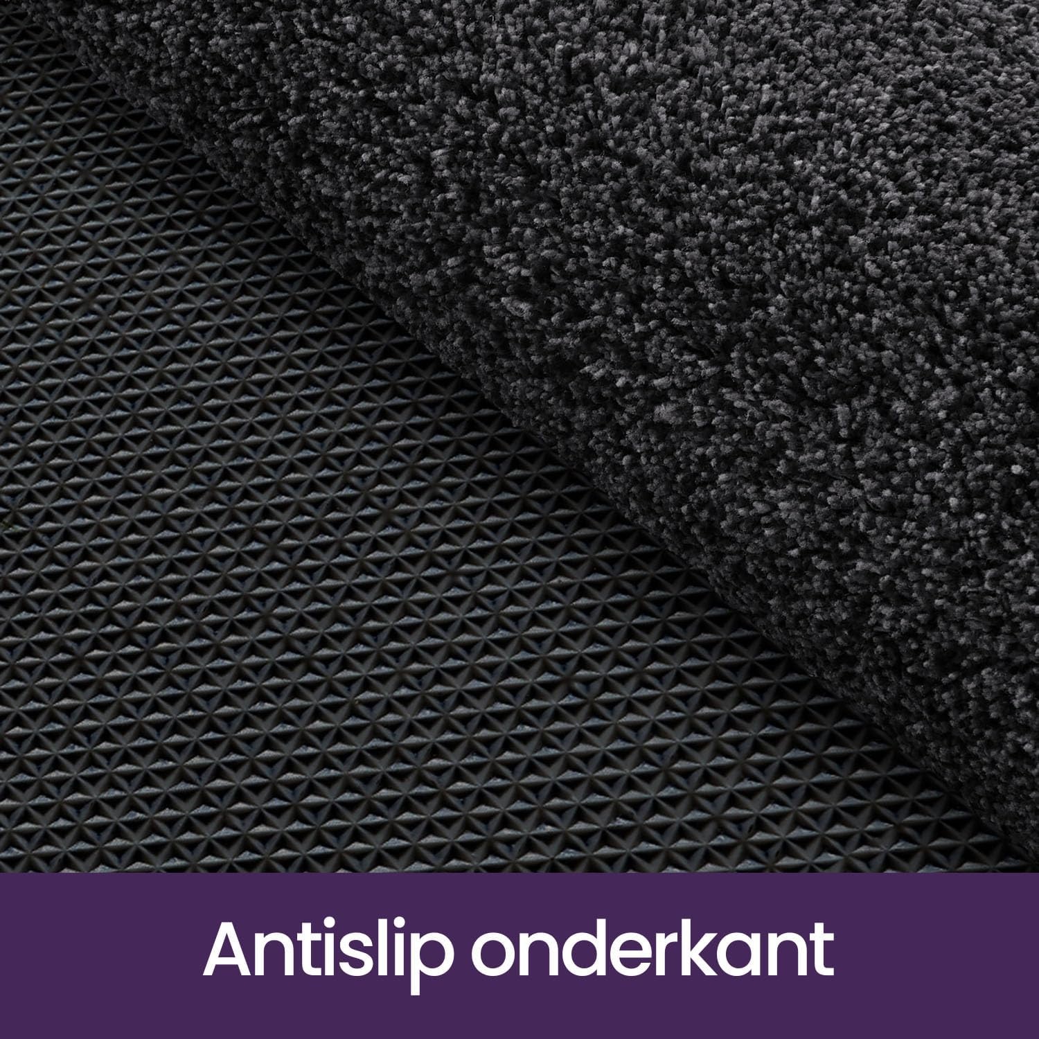 DEXI Deurmat 90 x 150 cm, antislip droogloopmat voor binnen en buiten, super absorberend entreetapijt, machinewasbaar, zachte vloermat, zwart-grijs