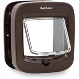 PetSafe Microchip Katdeur - Buiten- of Binnenkatflap - Multi-User RFID Toegang voor Tot 40 Huisdieren - 4-Weg Vergrendeling, Weerbestendig, Gemakkelijk te Installeren - Bruin