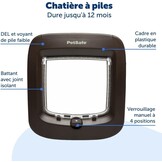 PetSafe Microchip Katdeur - Buiten- of Binnenkatflap - Multi-User RFID Toegang voor Tot 40 Huisdieren - 4-Weg Vergrendeling, Weerbestendig, Gemakkelijk te Installeren - Bruin