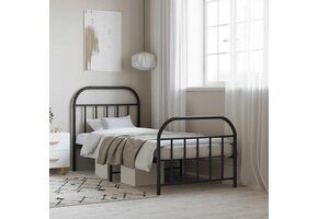 Metaal Bedframe Zwart 90x200 cm - 56% Korting!