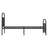 vidaXL Bedframe met hoofd- en voeteneinde metaal zwart 90x200 cm