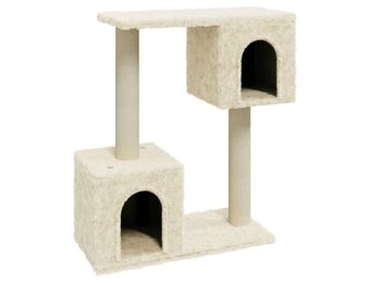 vidaXL Kattenkrabpaal met sisal krabpalen 60 cm crèmekleurig
