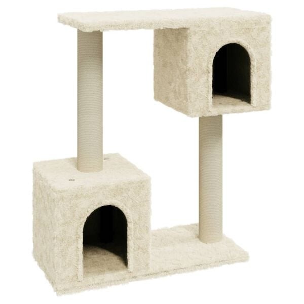 vidaXL Kattenkrabpaal met sisal krabpalen 60 cm crèmekleurig