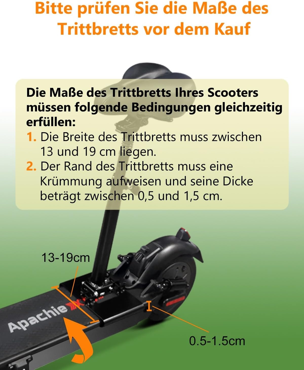 Elektrische step, zitting voor 13 cm-19 cm gebogen randen, voetenplank, voor Segway Ninebot Max G30D II, e-step, zitje voor volwassenen, inklapbaar, schokbestendig, in hoogte verstelbaar van 55-68 cm