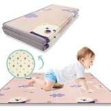 SUPERBE BEBE Baby Speelmat 180x200x1.5cm XXL Omkeerbare Foam Vloermat - Baby Speeltapijt - Zintuiglijke Ontwikkeling Speelkleed Cadeau Schatje