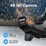 GPS-drone met EIS camera voor volwassenen en beginners,4,5 inch HD-scherm,afstandsbediening,Al Track&Orbit Mode,Follow Me Drone GPS Professional,automatische terugkeer naar huis,32 GB SD-kaart
