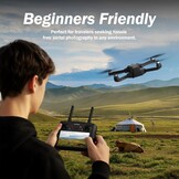 GPS-drone met EIS camera voor volwassenen en beginners,4,5 inch HD-scherm,afstandsbediening,Al Track&Orbit Mode,Follow Me Drone GPS Professional,automatische terugkeer naar huis,32 GB SD-kaart