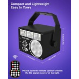 Nachtlichtspellen, discolichtspel, muziekgestuurd en stroboscoop, DJ-avondlichtspel met afstandsbediening, podiumlamp met USB-kabel voor Halloween, feest, Kerstmis