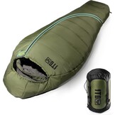 1TG Tactical 1 Persoon Ultralicht Mummy Slaapzak, Ranger Groen, 4 Seizoenen (-4 tot 2°C/26°F tot 36°F), 1,76 kg (3,88 lbs), Ideaal voor Outdoor Camping, Trekking, Reizen