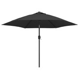 vidaXL Parasol met metalen paal 300 cm antraciet