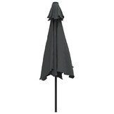 vidaXL Parasol met metalen paal 300 cm antraciet