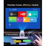 Magcubic HY310 4K mini-beamer, 1080p autofocus, trapeziumcorrectie, thuisbioscoop, smart beamer met WiFi6 BT5.4, draagbaar, 180 graden draaiend