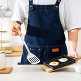 FJNATINH Wok spatel, schuimspaan, lepel en sleufspatelset, wok accessoireset van roestvrij staal, 4 stuks met handvat
