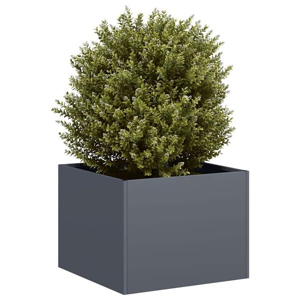 vidaXL Plantenbak 40x40x30 cm staal antracietkleurig