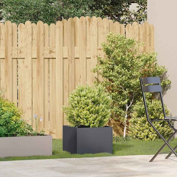 vidaXL Plantenbak 40x40x30 cm staal antracietkleurig