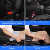 Armleuningbox, compatibel met Nissan Juke/Infiniti ESQ 2011-2019, middenarmsteun, dubbellaags, auto-opbergdoos met 3 USB, zwart leer met rode lijnen
