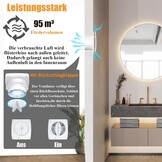 Badkamerventilator 100 mm met Timer en Keerklep – Stille 95m³/u, 12W, 34dB voor Badkamers, Toiletten en Keukens