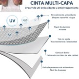 Butyltape, waterdicht, 10 m x 5 cm, aluminium tape voor het repareren van buizen, scheuren, druppels, afdichtingstape voor verschillende oppervlakken, lange houdbaarheid