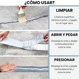 Butyltape, waterdicht, 10 m x 5 cm, aluminium tape voor het repareren van buizen, scheuren, druppels, afdichtingstape voor verschillende oppervlakken, lange houdbaarheid