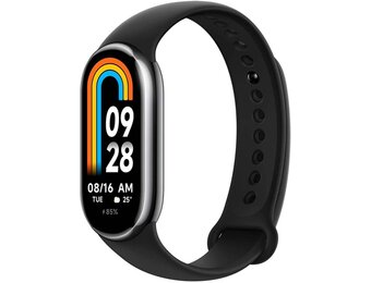 Xiaomi Mi Smart Band 8 Activiteitentracker, AMOLED-display, hartslagbewaking, 190 mAh, 150+ sportmodi, tot 16 dagen batterijduur, zwart