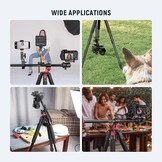 NEEWER 200 cm statief voor camera, monopod met middenkolom en kogelgewricht van aluminium, QR-plaat, boogtype, tas, camerahouder voor statief, horizontale belasting, maximale belasting 15 kg - Maat 200cm