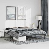 vidaXL Bedframe metaal zwart 183x213 cm