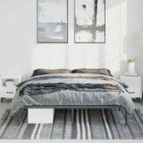 vidaXL Bedframe metaal zwart 183x213 cm