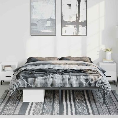 vidaXL Bedframe metaal zwart 183x213 cm